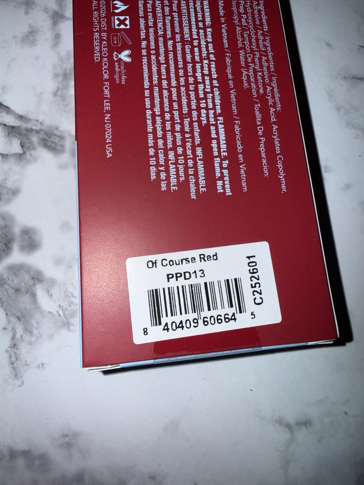 New Kleo Kolor Press-On Gel Nails – Pedicure Of Course Red