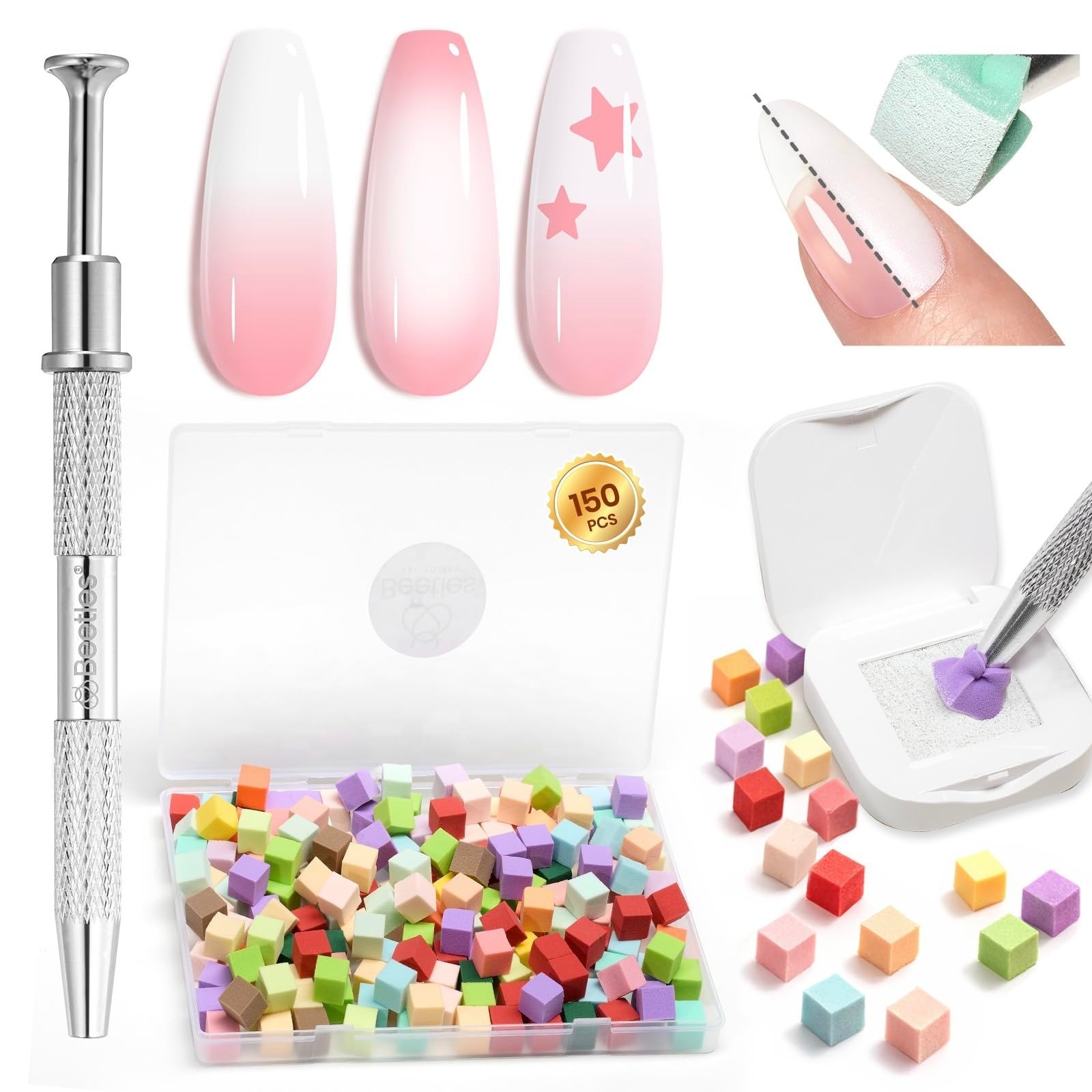 Beetles Cat Eye Magnet 3 in 1 Nail Art Tool for Gel Polish
