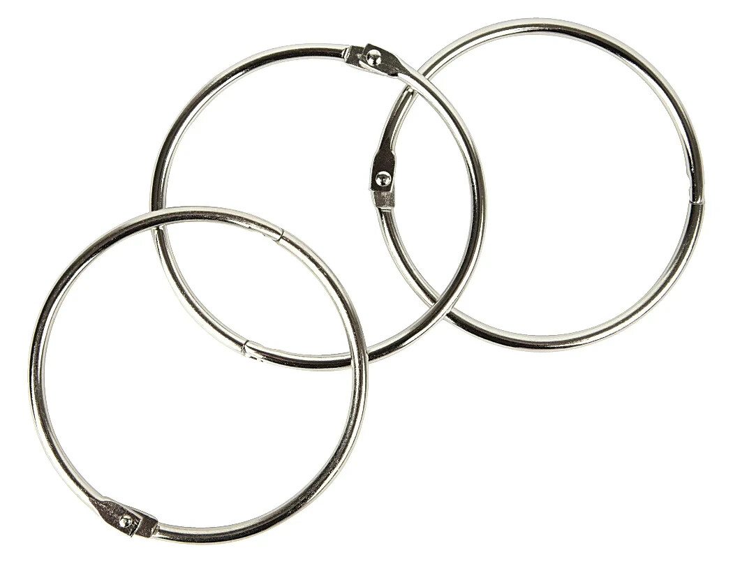 6pc Binder Ring 3 Inch Large Metal Rings for Color Charts Nail Color Samples