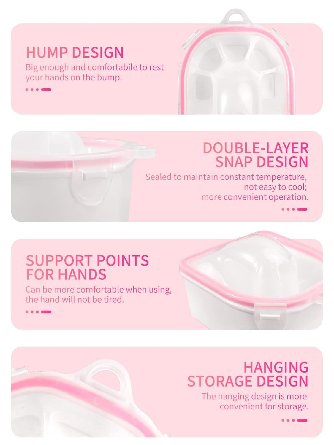 Nail Soaking Bowl, 2PCS Soak off Gel Polish Dip Powder Remover Manicure Bowl wit