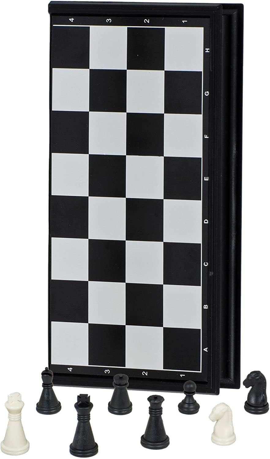 WE Games 3-in-1 Travel Board Set – Magnetic Chess, Medium, Black