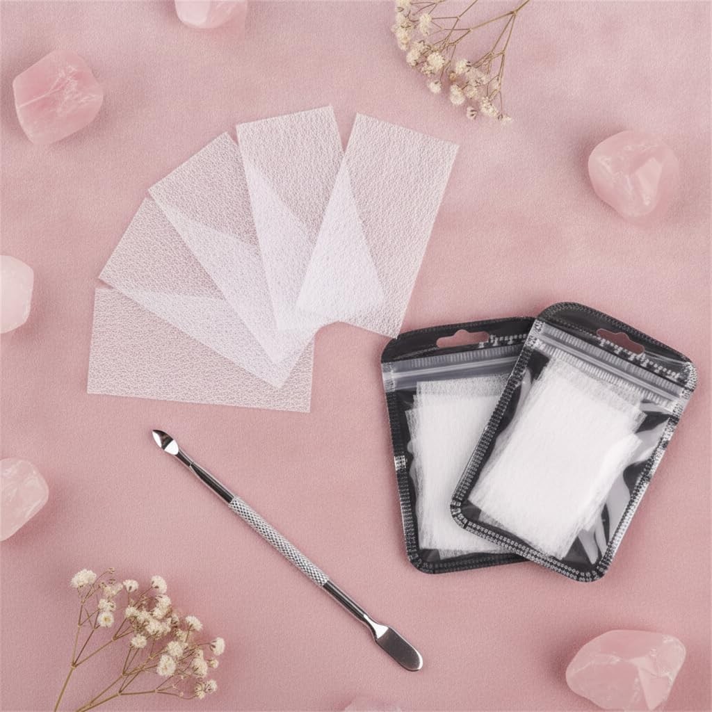 20Pcs White Nails Kit Extensions Kit Fiberglass Nail Art Builder Wrap Sticker…
