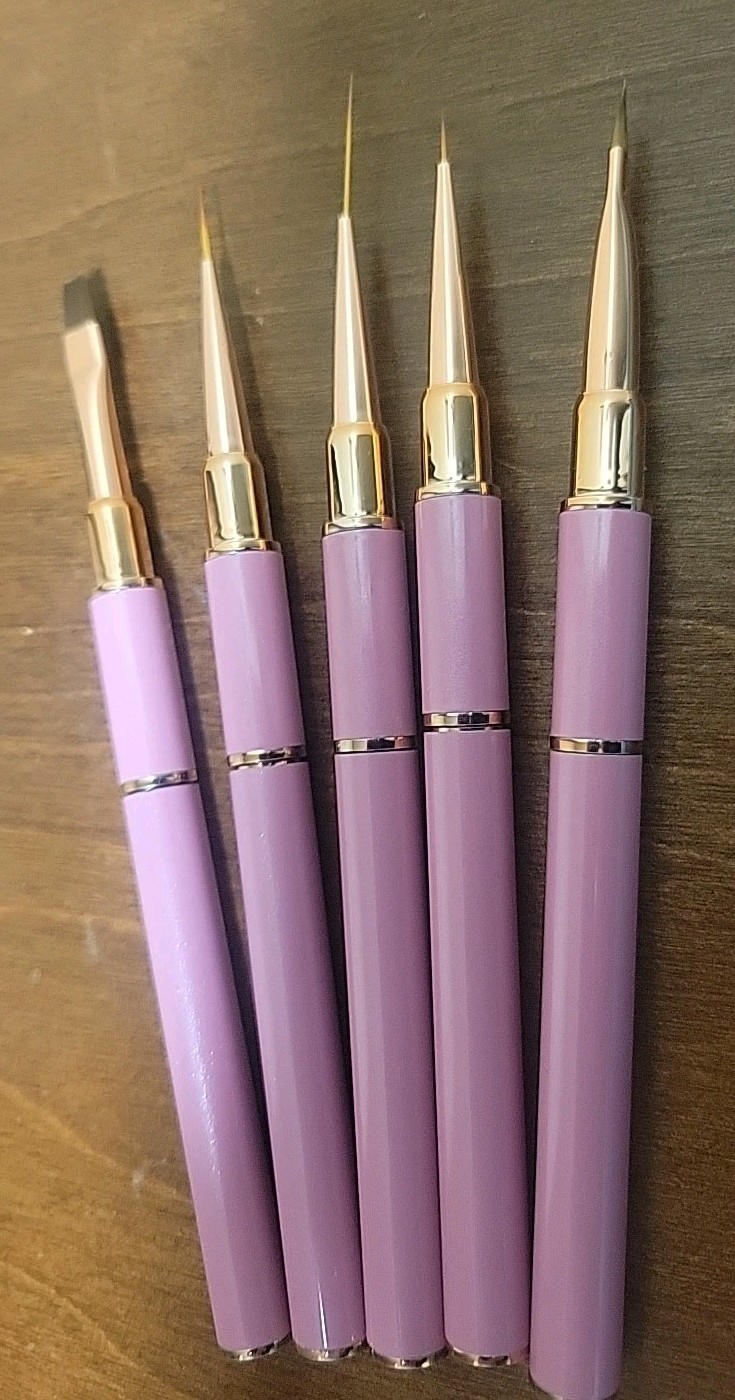 5 Piece Nail Art Brush Set