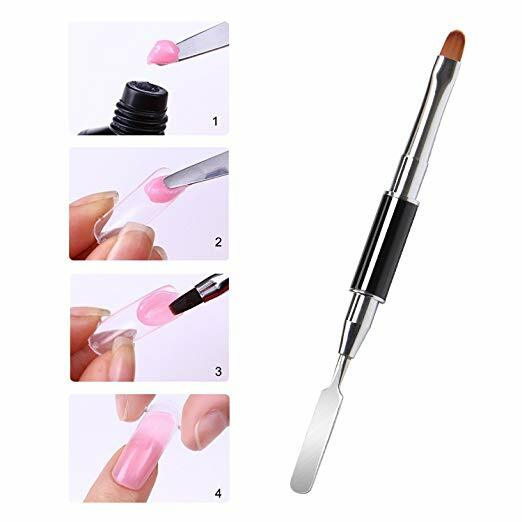 Dual-Ended PolyGel Nail Brush & Spatula Picker – 2 in 1 Gel Application Tool