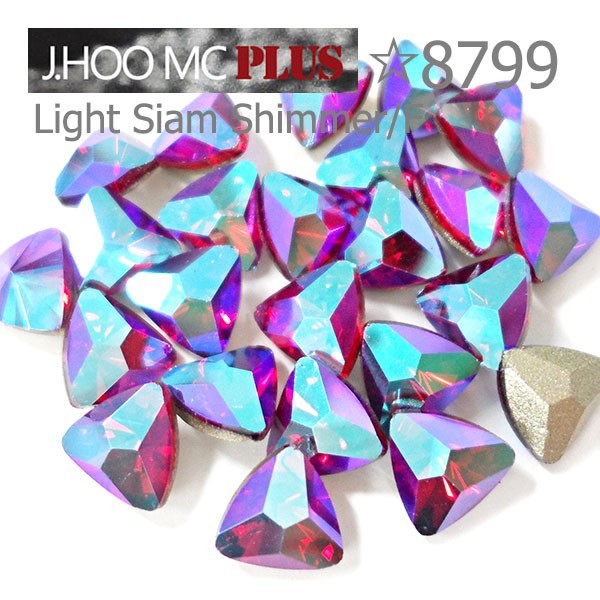 J.HOO Crystal 8799 Trillion V-Cut Fancy Rhinestones 6.1x6mm Nail Art (10pcs)