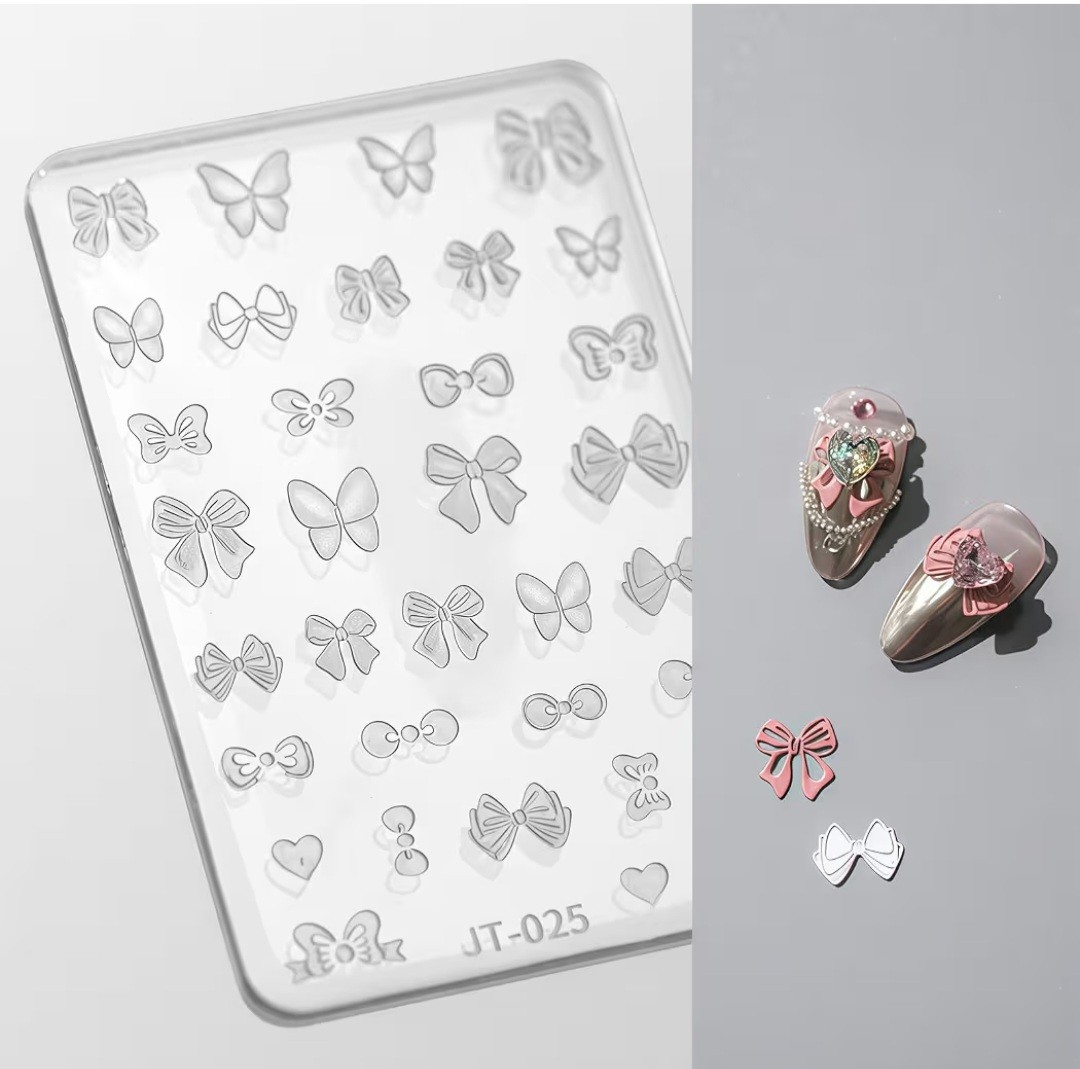 Butterfly & Bows Art Mold 3D Silicone Mold for DIY Nail Art