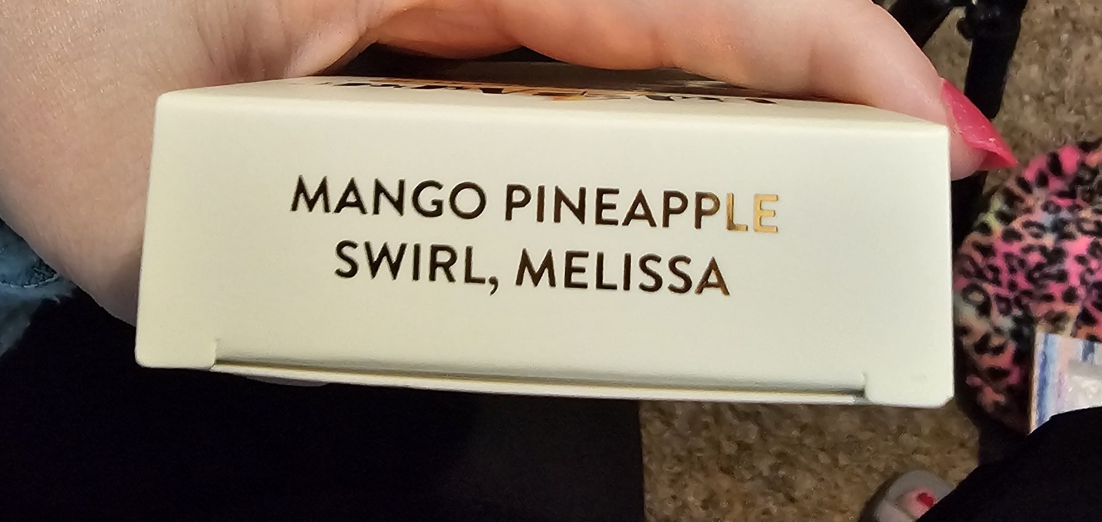 Red Aspen Nail Dashes Mango Pineapple Swirl Melissa