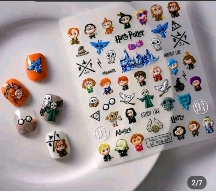 5D Nail Stickers Nail Wrap Strips Nail Art HARRY POTTER