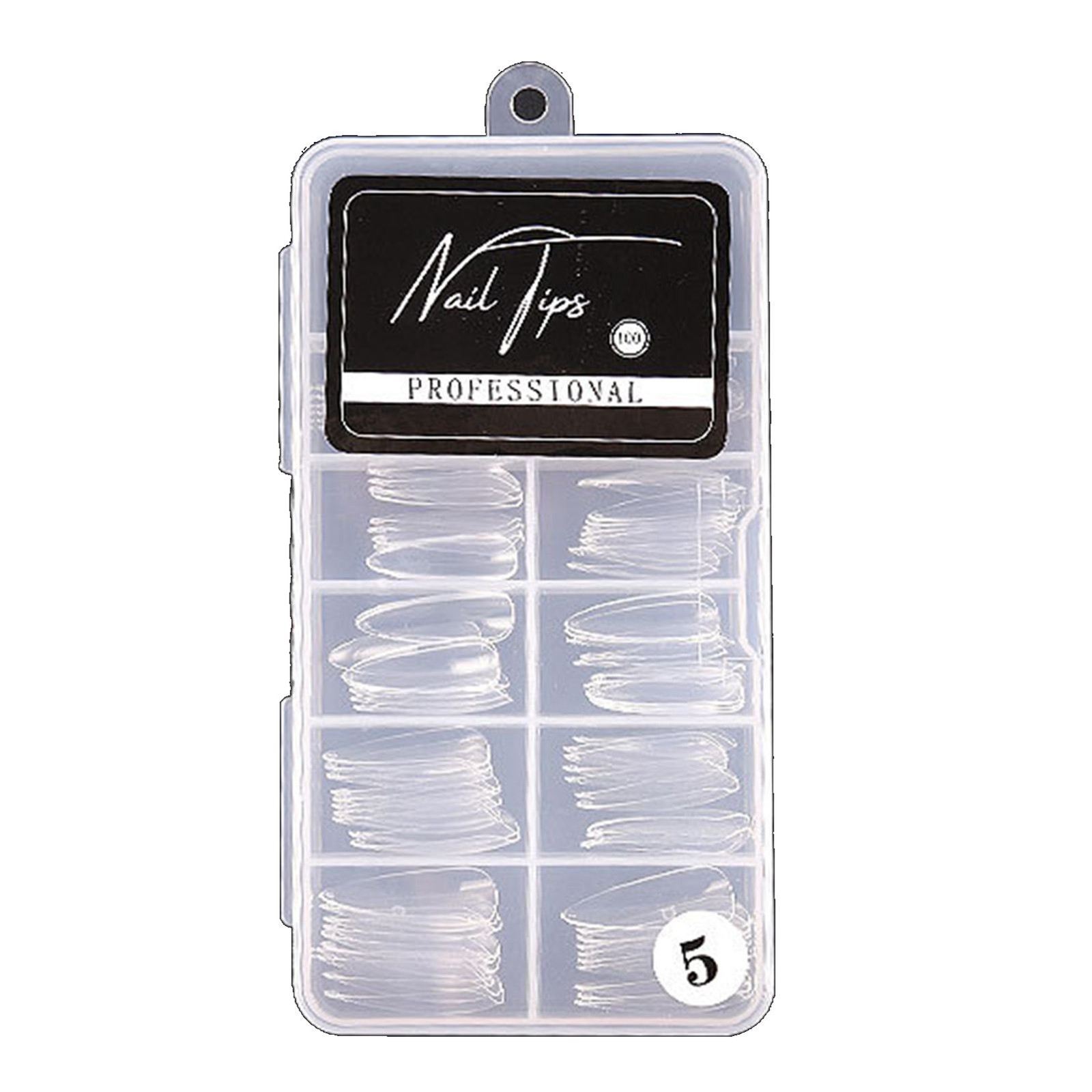 1-100PCS Fake Nails Tips Clear Acrylic Nail Tips Full Cover Half Cover False