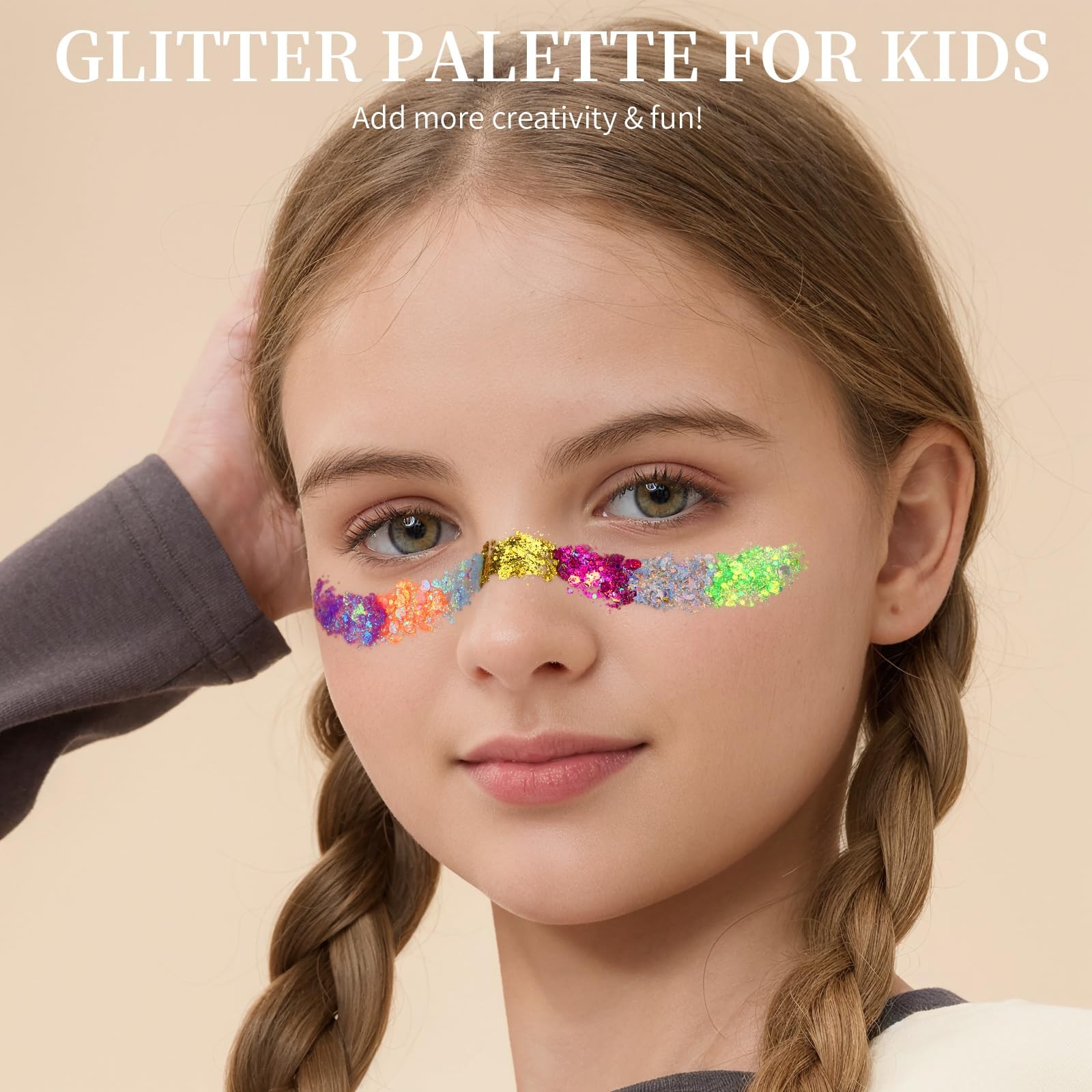 2 PCS 18 Color Face Body Hair Chunky Glitter Gel Kid Women Rave Concert Paint