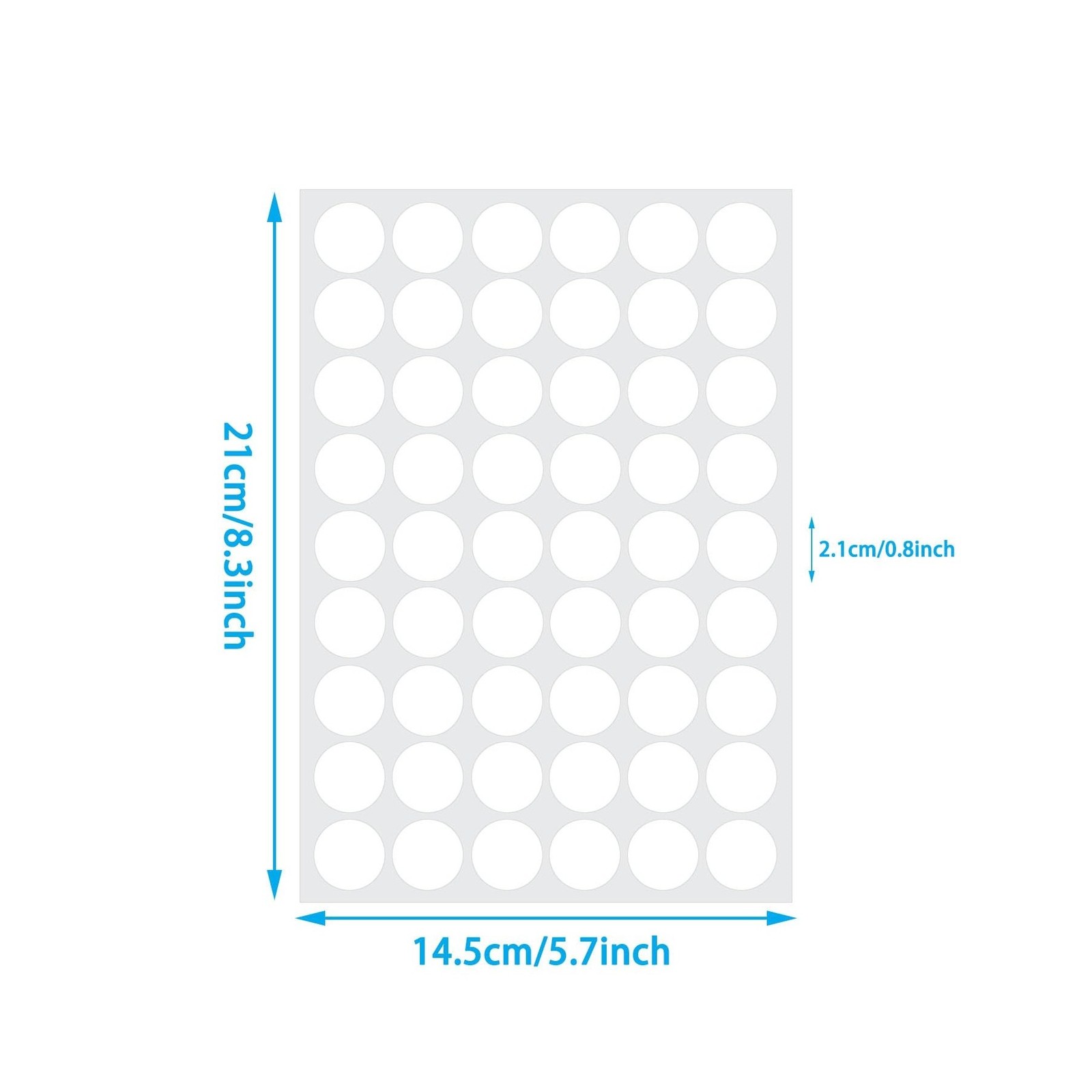 2 Sheets 108 Pcs Screw Hole Cover Stickers, 21 mm/0.8 Inch Self-Adhesive Whit…