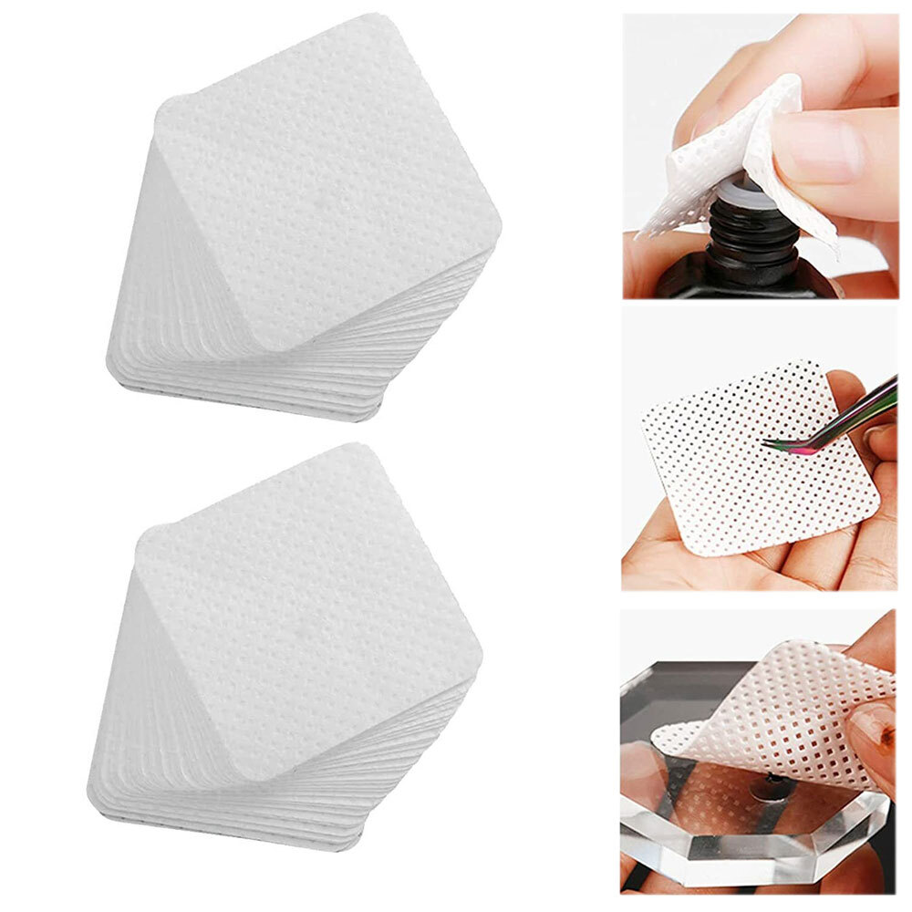 300 Pack Lint Free Cotton Pads Nail Wipes for Gel Remover Nails Disposable Lot