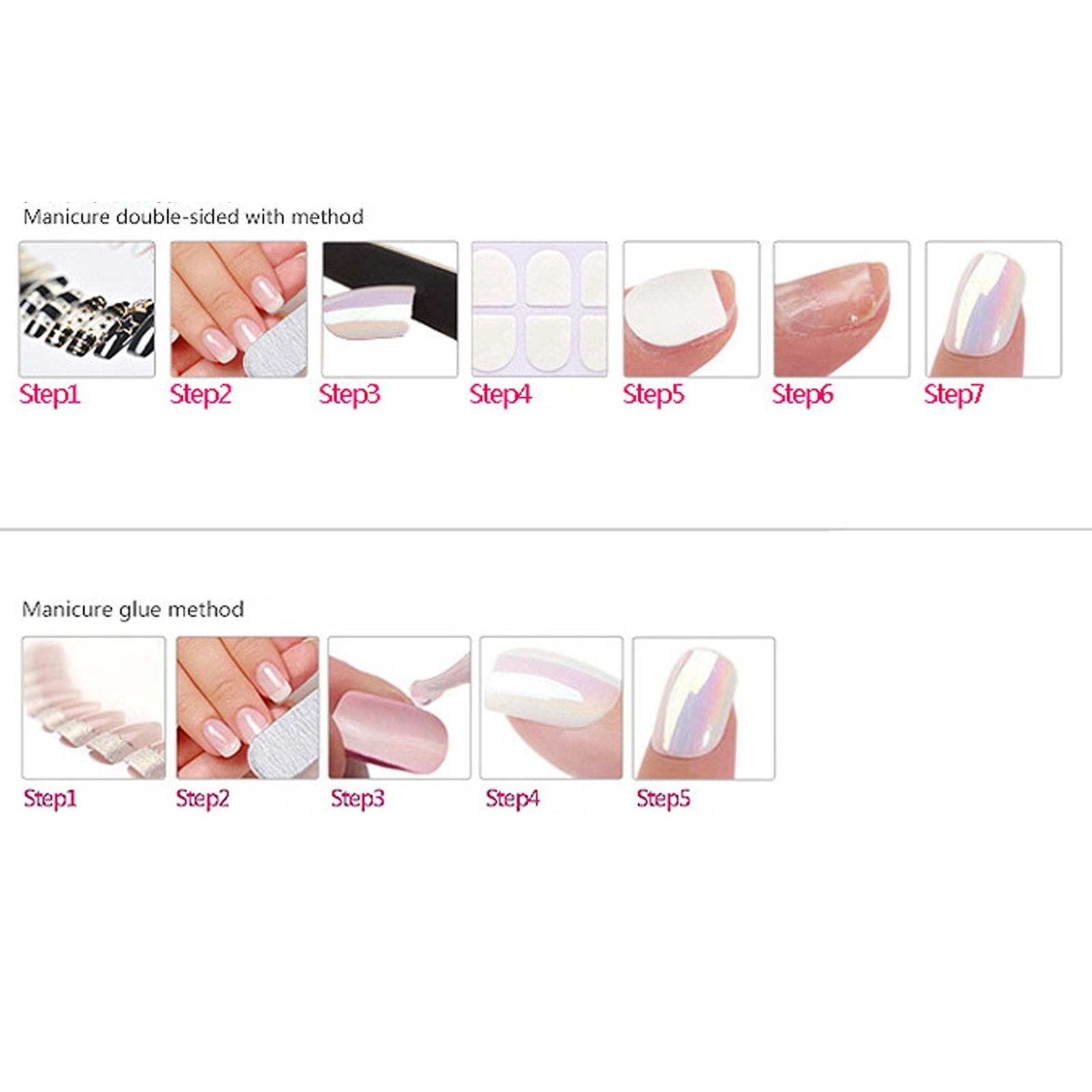 24pcs Women Girls Exquisite False Nails Full Cover Fashionable Fake Nail Tip CHU