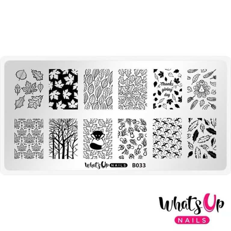 What’s Up Nail Stamping Plate B033 – Does it Look Like I Give a Fall?