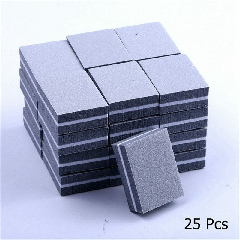 10/25/50pcs Manicure Tools Double-sided lotColorful Sponge Mini Nail File Block