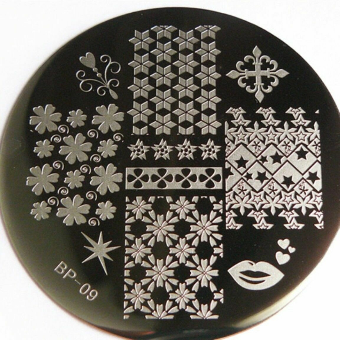 Mix Patterns Nail Art Stamp Template Image Plate Stamper Scraper Kit BP 09