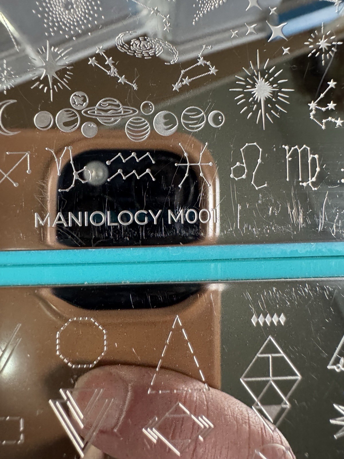 HTF Maniology ManiXMe M001 & M002 January 2019 Moon Galaxy Nail Stamping Plates