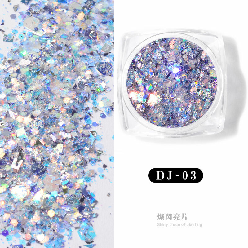 12 Colors Glitter Powder Dust Nail Art Nail Art Sequin 3D Decoration Manicure