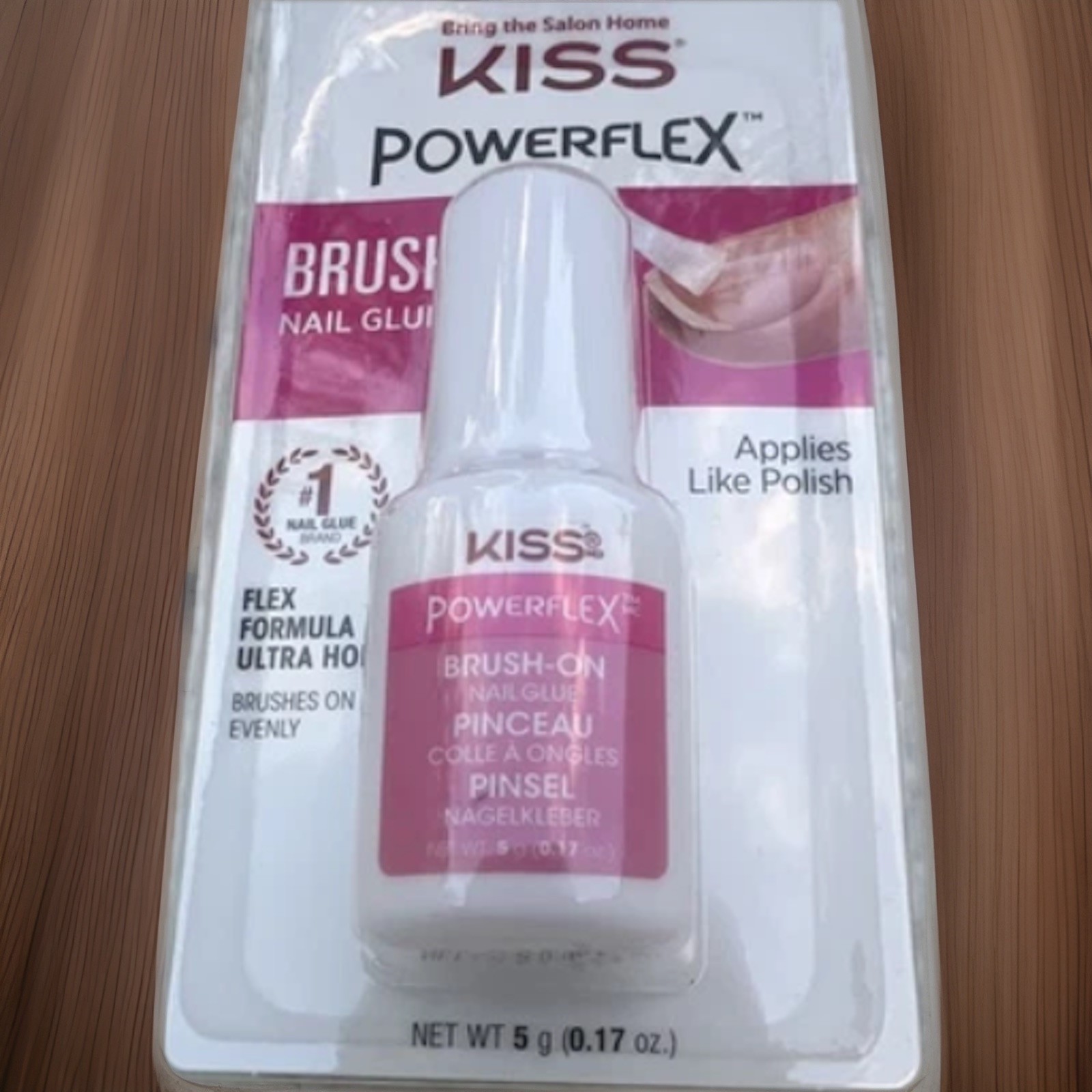 Kiss PowerFlex Brush-On Nail Glue Clear Ultra Hold Flex Formula BGL506 62311