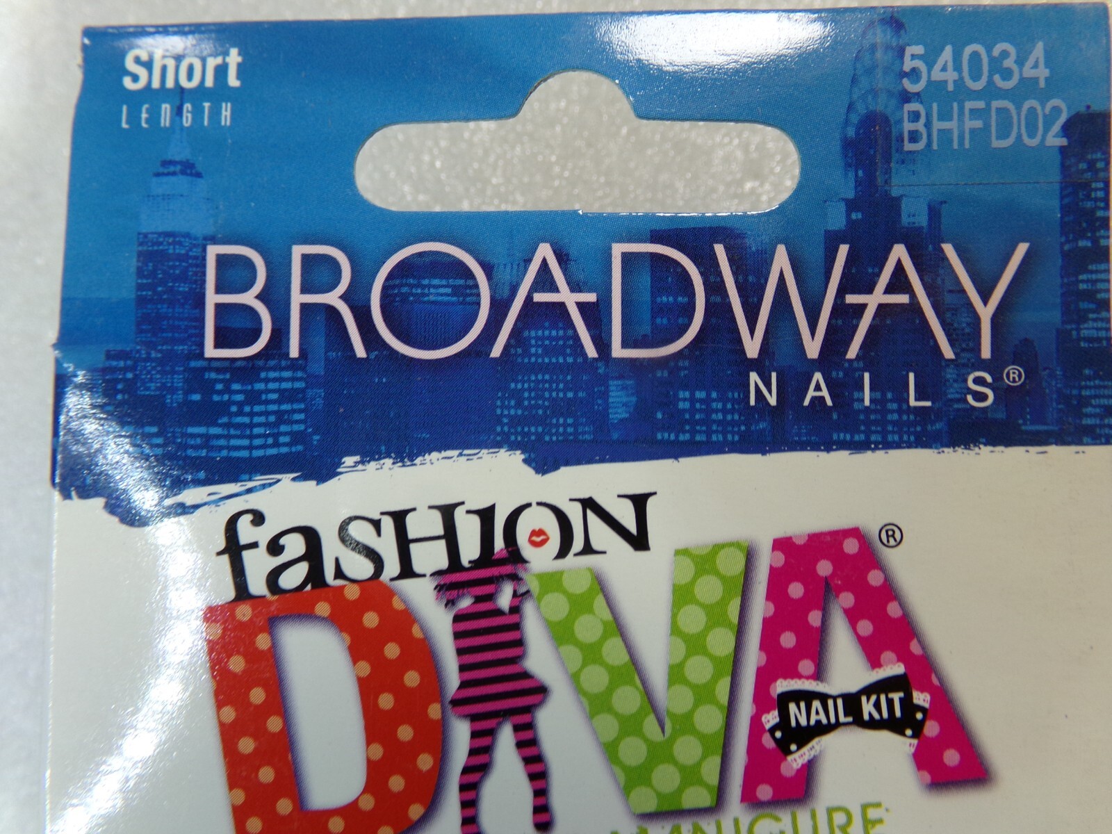 BROADWAY FOR KISS NAILS GLUE ON Short – Hibiscus Flower Pink Purple Coral