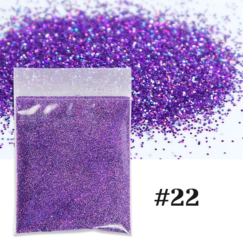 10G Nail Glitter Sequins Powder Laser Dust Powder 3D Nail Art Decor 0.2mm