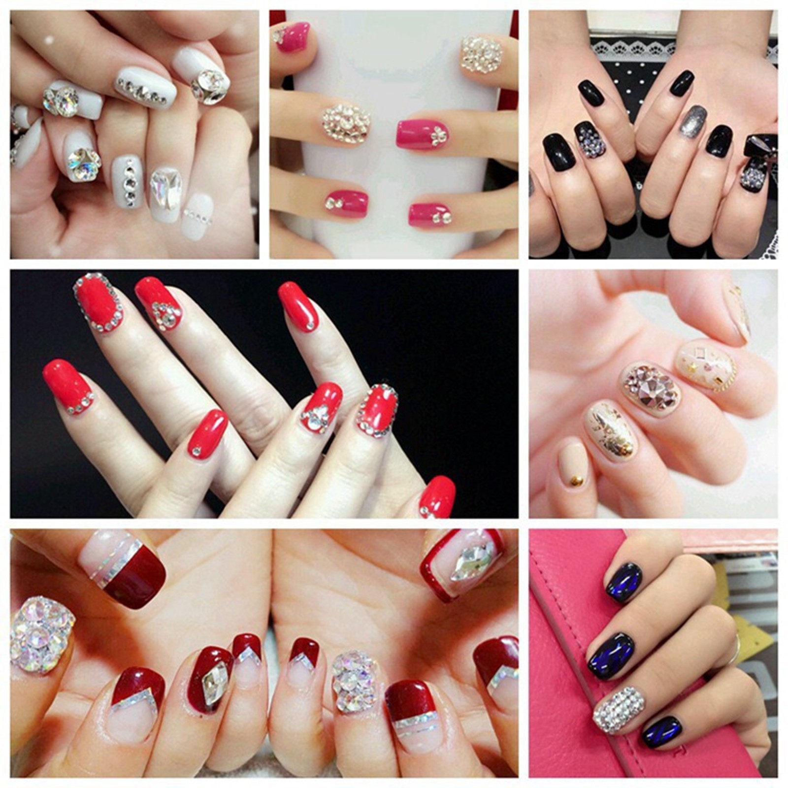 1440 Pcs FlatBack Crystal Rhinestone Gemstones Diamantes 4mm SS16 Nail Art DIY