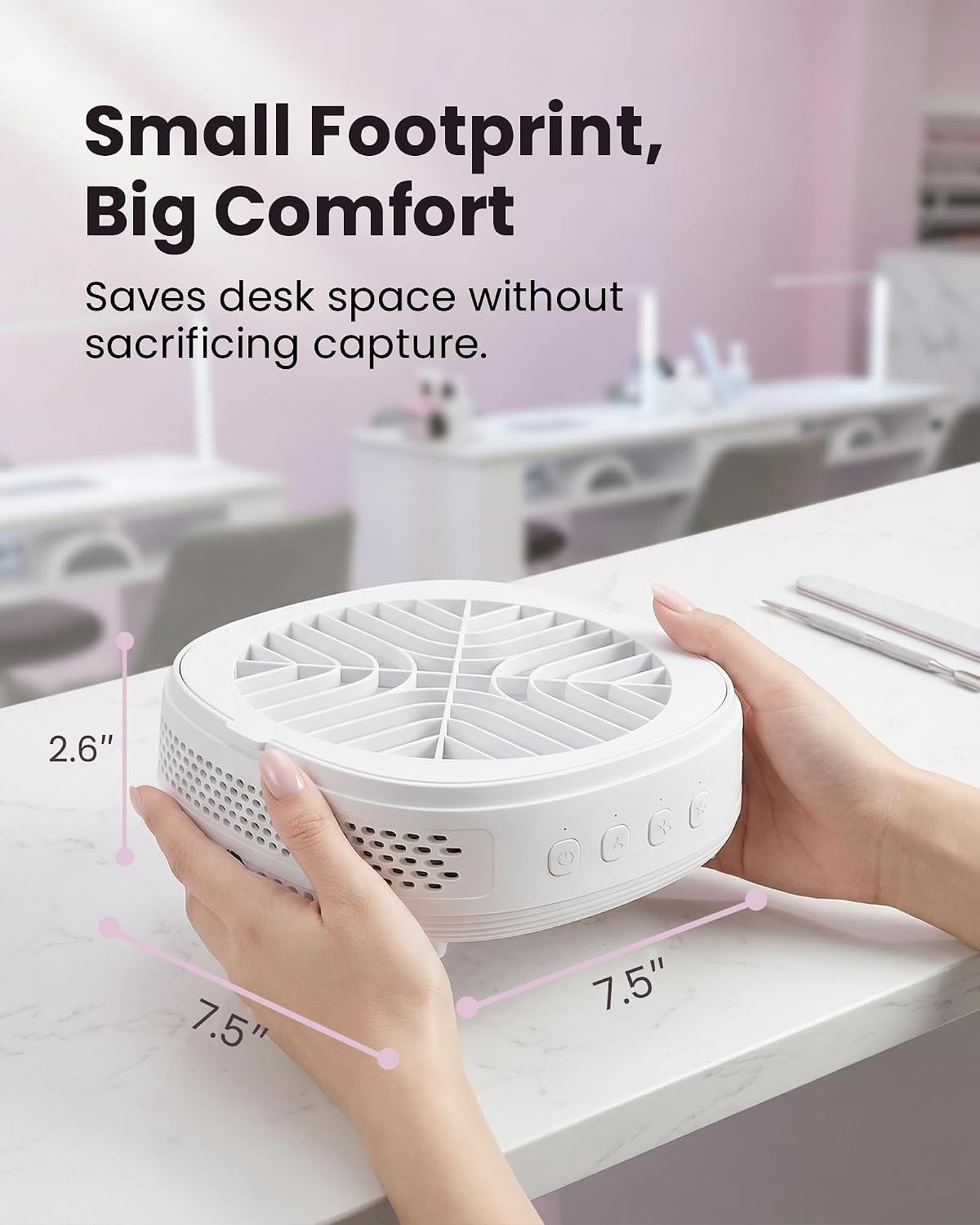 Nail Dust Collector, Professional Vacuum Fan for Nail Tech, Quiet & Compact D…