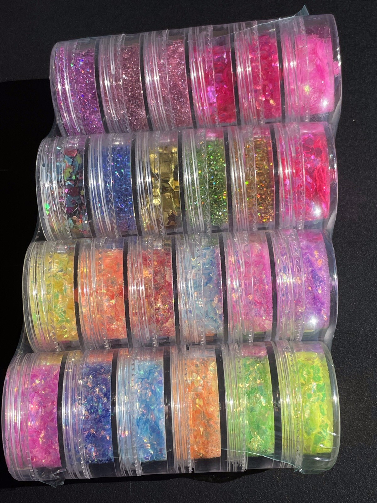 Glitter Bundle Fine Glitter Iridescent Nail Flakes 6pcs Stacks Nail Craft MUA