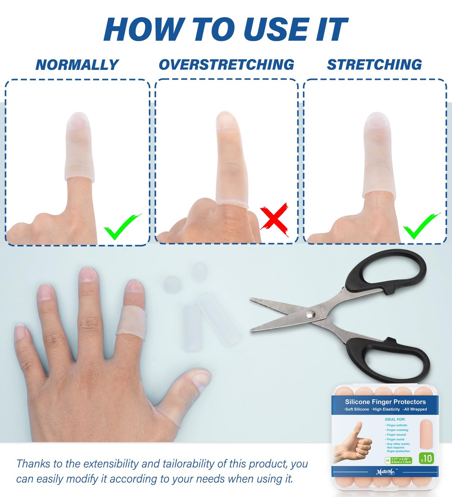 Gel Finger Cots Protectors, Silicone Fingers Covers Bandages Caps Sleeves for…