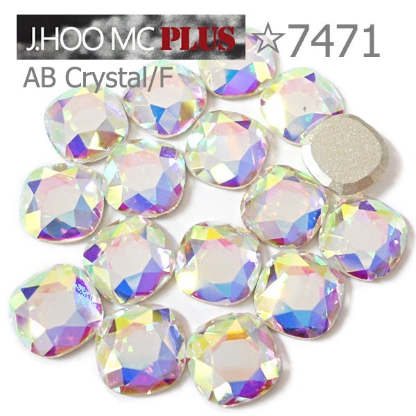 J.HOO Crystal 7471 Cushion Flat Back Rhinestones 10mm Nail Art (6pcs)