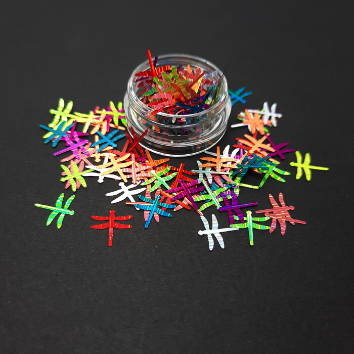 Nail Art Glitter Shapes, Unicorn, Moon, Leaves, Puzzle, Stars, Mickey, UK Seller