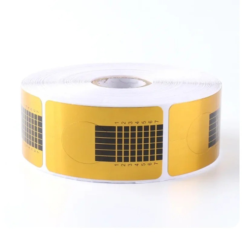 Nails Gel Extension Sticker Nail Art Acrylic Gold Nail Forms Tips Guide