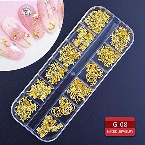 Piedras Para Uñas Disenos De Accesorios Acrilicas Decorar Adornos Unas ,9 cajas