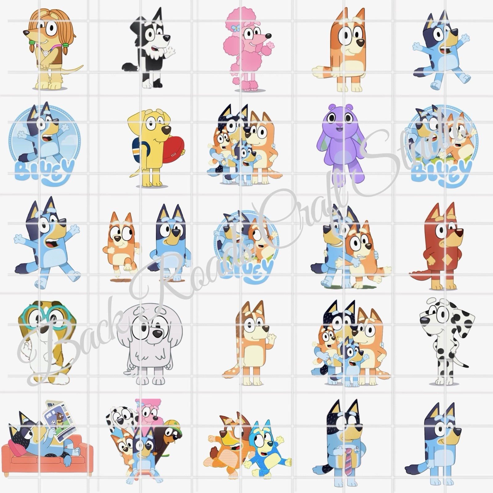 Blue Dog Waterslide Nail Decals Set Of 50 Instructions & Bonus