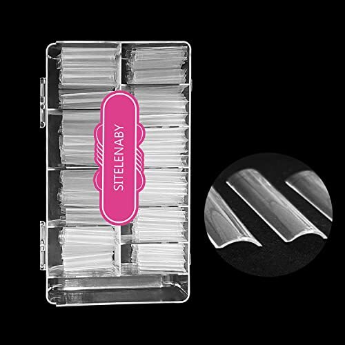 No C Curve XXL Square Nail Tips-Clear Acrylic Nails xxl Long Sqare No c curve