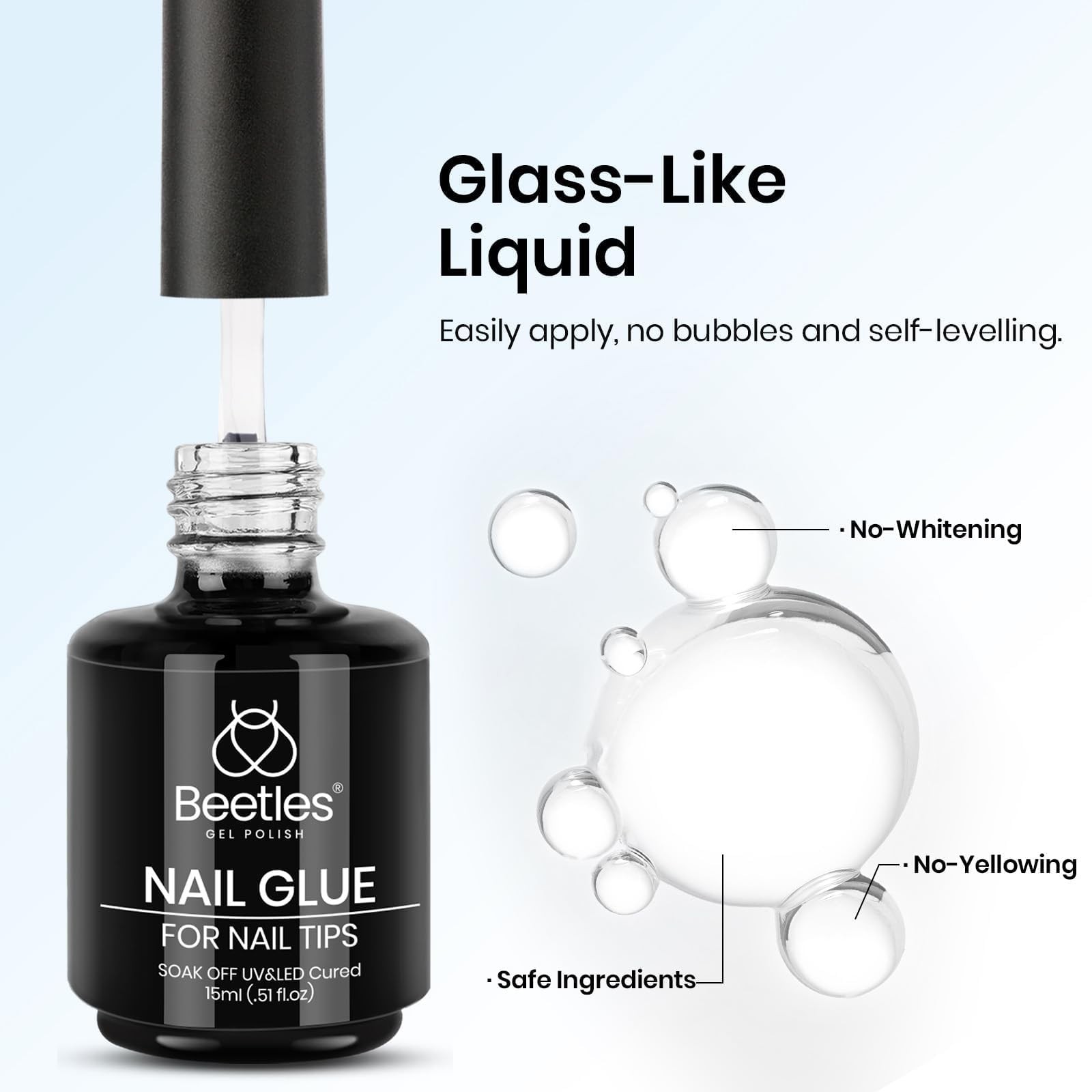 9 in 1 Nail Glue with New Formula, 0.5 Fl Oz