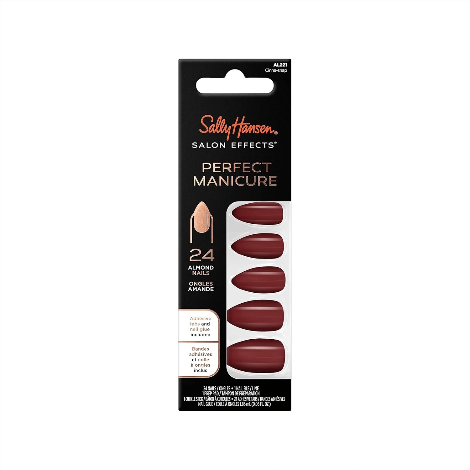 Sally Hansen Salon Effects Perfect Manicure Press on Nails Kit AL221 Cinna-Snap