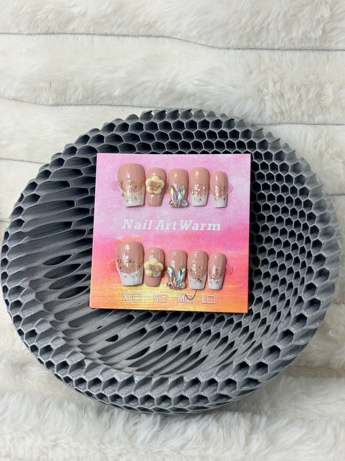 1. Medium Sized Medium Length Coffin Press On Nails | Salon Quality Nails |