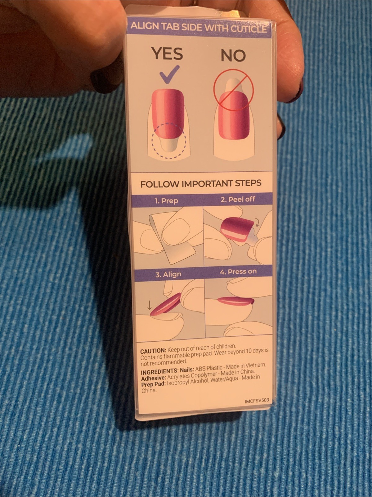 Color FX By imPRESS Press on Nails Rebel White- Short Glitter No Glue Mani