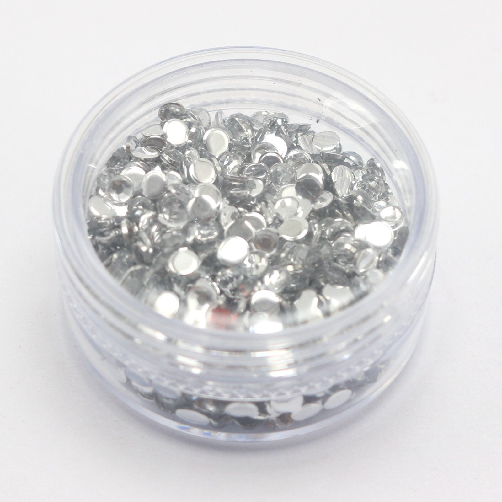 2000 Clear Acrylic Faceted Round Flatbacks Rhinestone Gems 3mm 12ss Nail Art