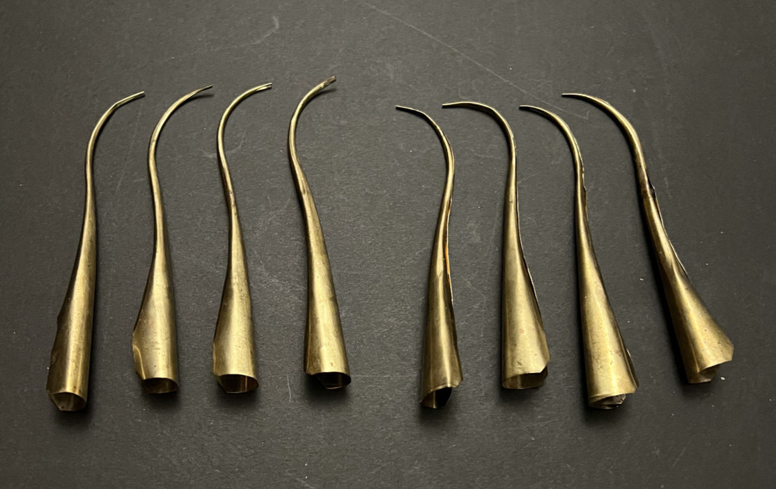 Extra Long Pointed Silver Metal Nail Stiletto Tips Chinese Style Dance Cosplay