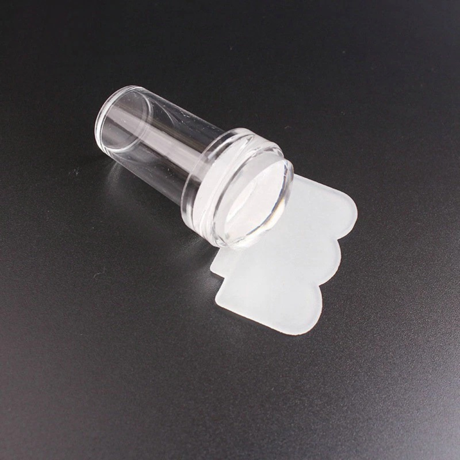 French Nail Art Stamper Silicone Jelly Tool with Scraper for DIY Manicure
