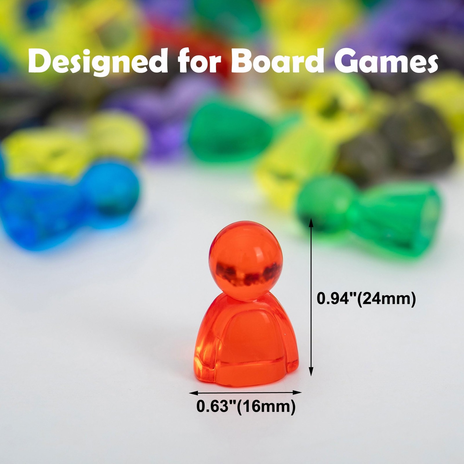 120 Pieces Game Pawns,Game for Board Games,Plastic mini, Multi-color