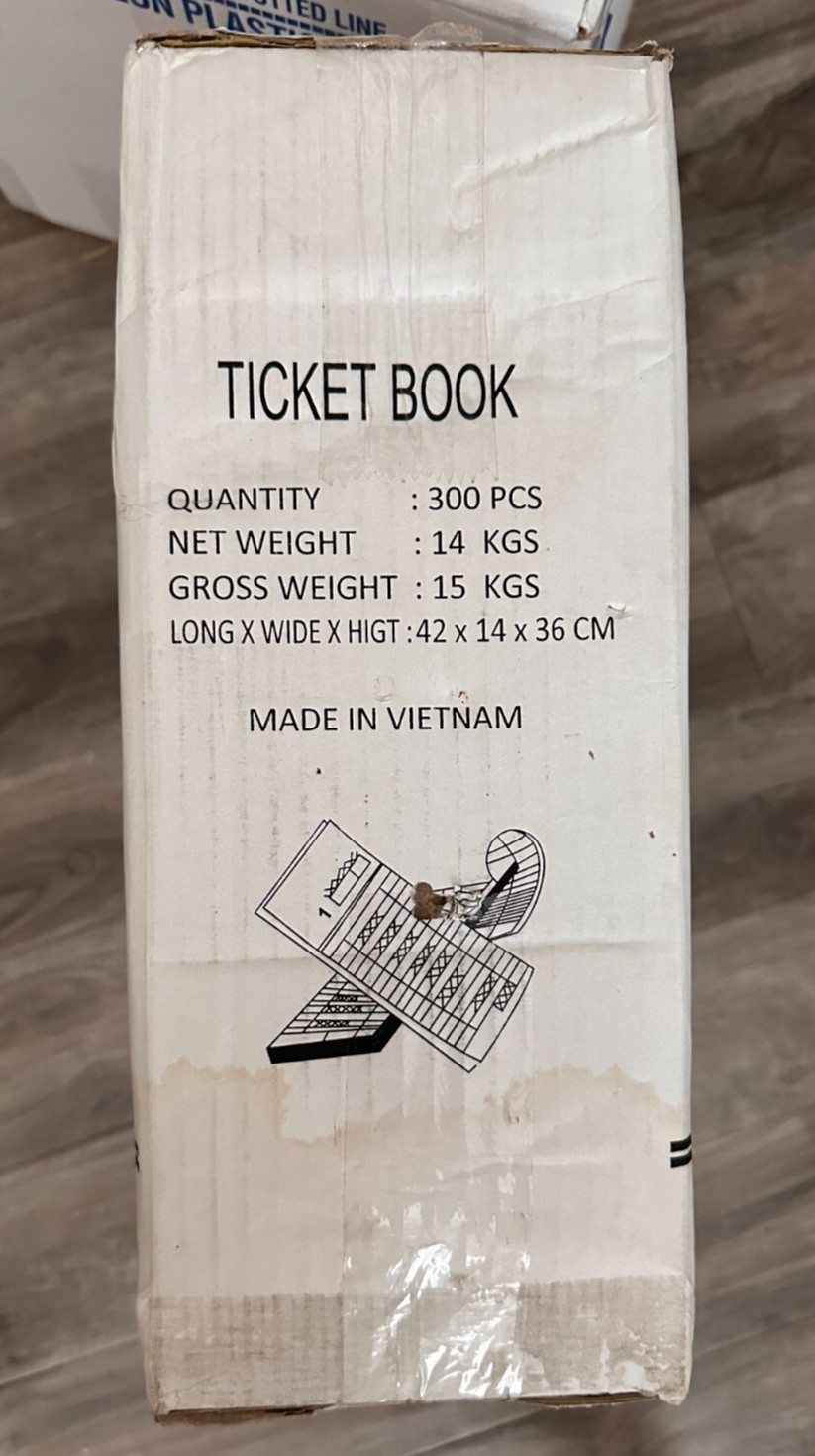 Nail Salon Ticket Check Book 100 ct/book – 300 books / Box