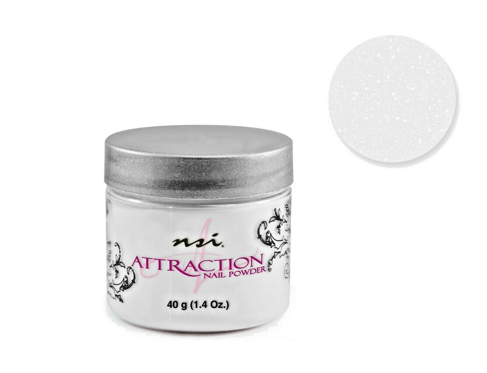 NSI Attraction Nail Powder- TOTALLY CLEAR-1.4oz / 40g-Attraction Acrylic System.
