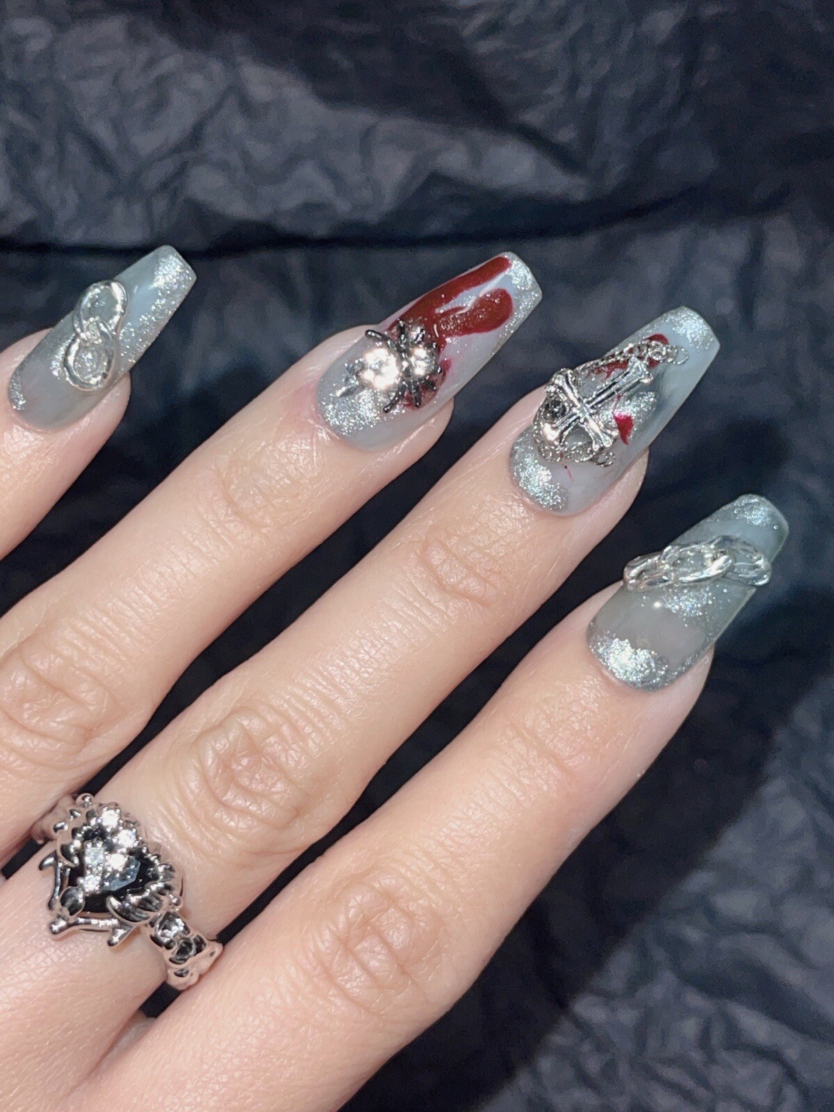 🔥CUSTOM Gel Press On False Nails set /Handmade size：M