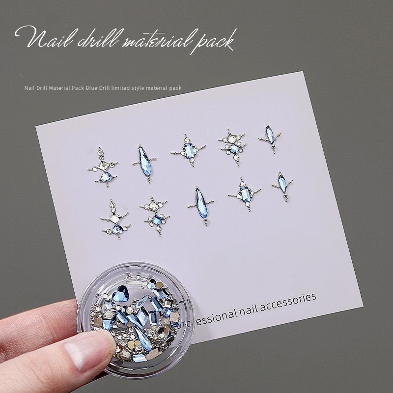 Mini Colorful Rhinestones Nail Art Charm, Multi Shape Flat Back Nail Gem