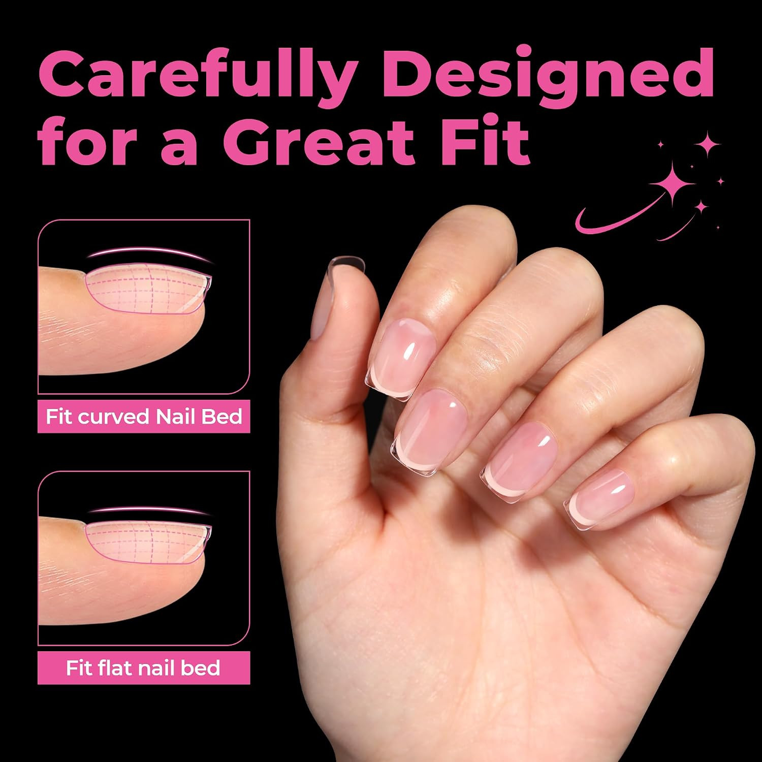 Extra Short Square Nail Tips XS Short Square Gel Tips 216Pcs Press on Nails Full