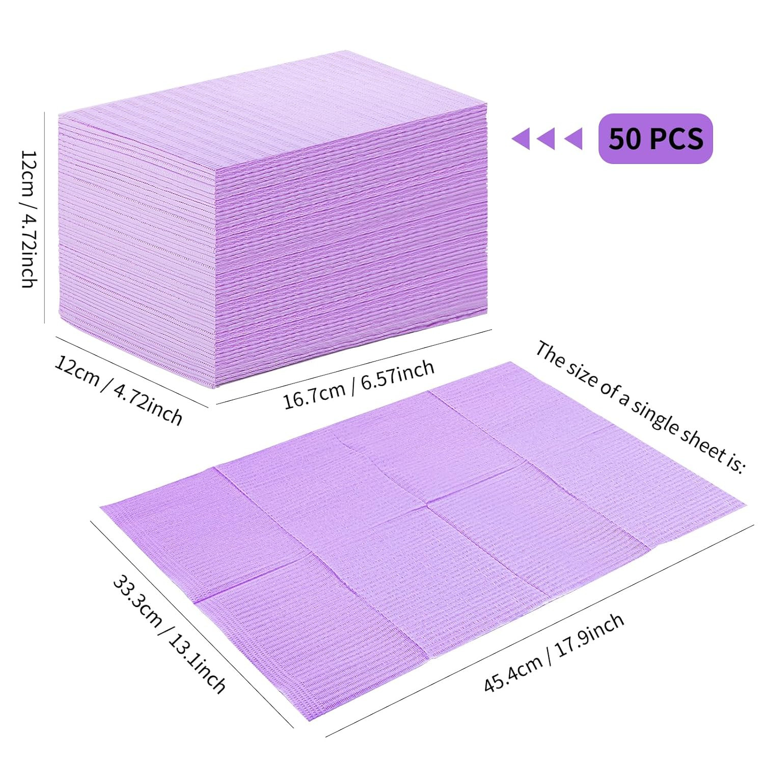50pcs Disposable Nail Mats Foldable Nail Paper Towels for Table Acrylic Nail Pra