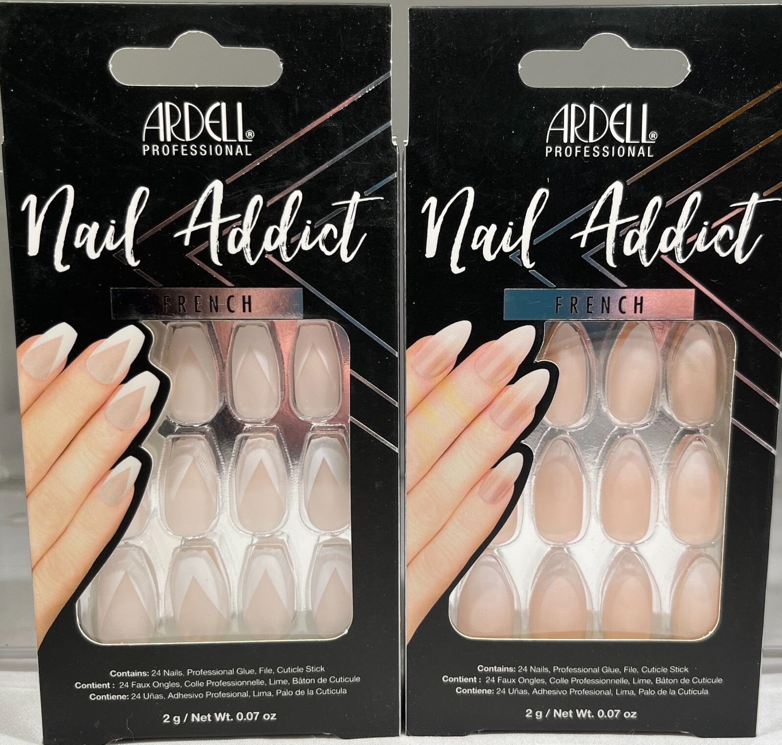 Ardell Nail Addict French, 24 Nails – CHOOSE SHADE!